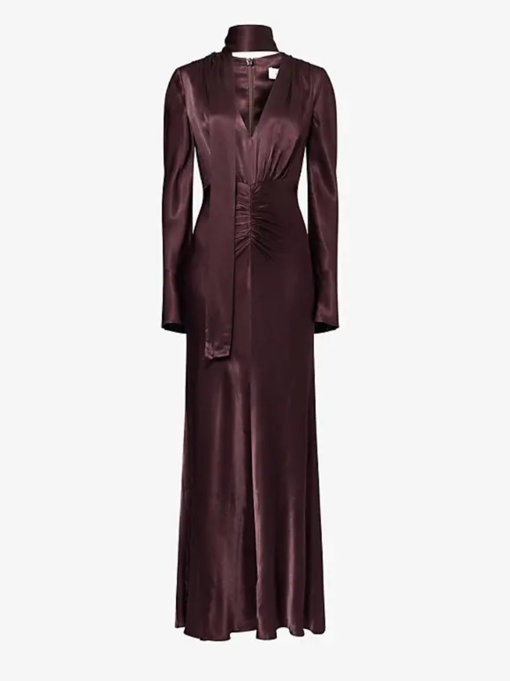 Shona Joy Long Sleeve Maxi Dress espresso NWT